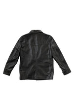 Black horsehide car coat, 1940s-inspired. Slim, durable, timeless. - Image n°10
