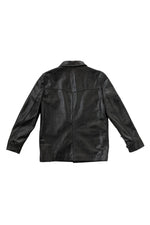 Black horsehide car coat, 1940s-inspired. Slim, durable, timeless. - Image n°10