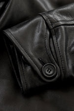 Black horsehide car coat, 1940s-inspired. Slim, durable, timeless. - Image n°6