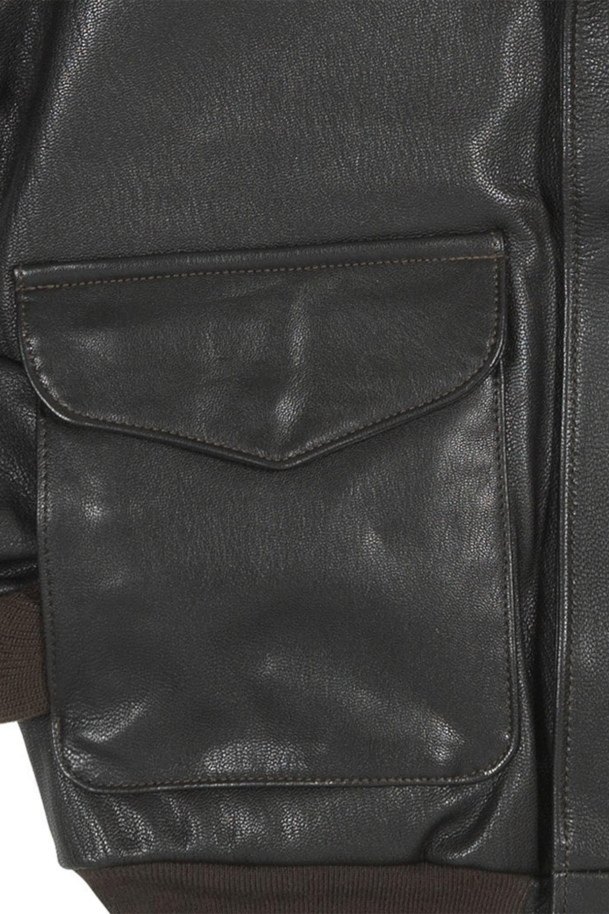 Military-grade goatskin A-2 jacket: timeless design, modern fit. - Image n°17