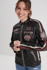Black lambskin jacket, slim fit, soft and lightweight for all seasons. - Image n°1