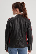 Black lambskin jacket, slim fit, soft and lightweight for all seasons. - Image n°4