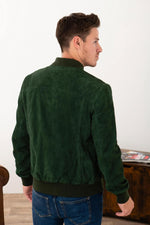 Schott's LC300 in soft green suede goatskin, perfect for spring. - Image n°4