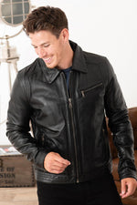 Redskins' black lambskin jacket: sleek, timeless, and stylish. - Image n°3