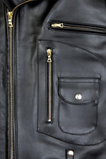 Biker leather jacket with D-Pocket - Image n°3