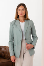 Slim-fit Virtua 641 in almond sheepskin leather-timeless elegance. - Image n°1