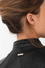 Slim black lambskin jacket by Cityzen, ideal for warmer seasons. - Image n°3