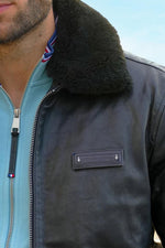 Patrouille de France 70th anniversary lambskin jacket with fur collar. - Image n°4