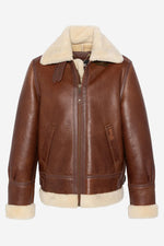 Schott's LC1259 Moka: sheepskin bomber, wartime warmth, vintage charm. - Image n°7