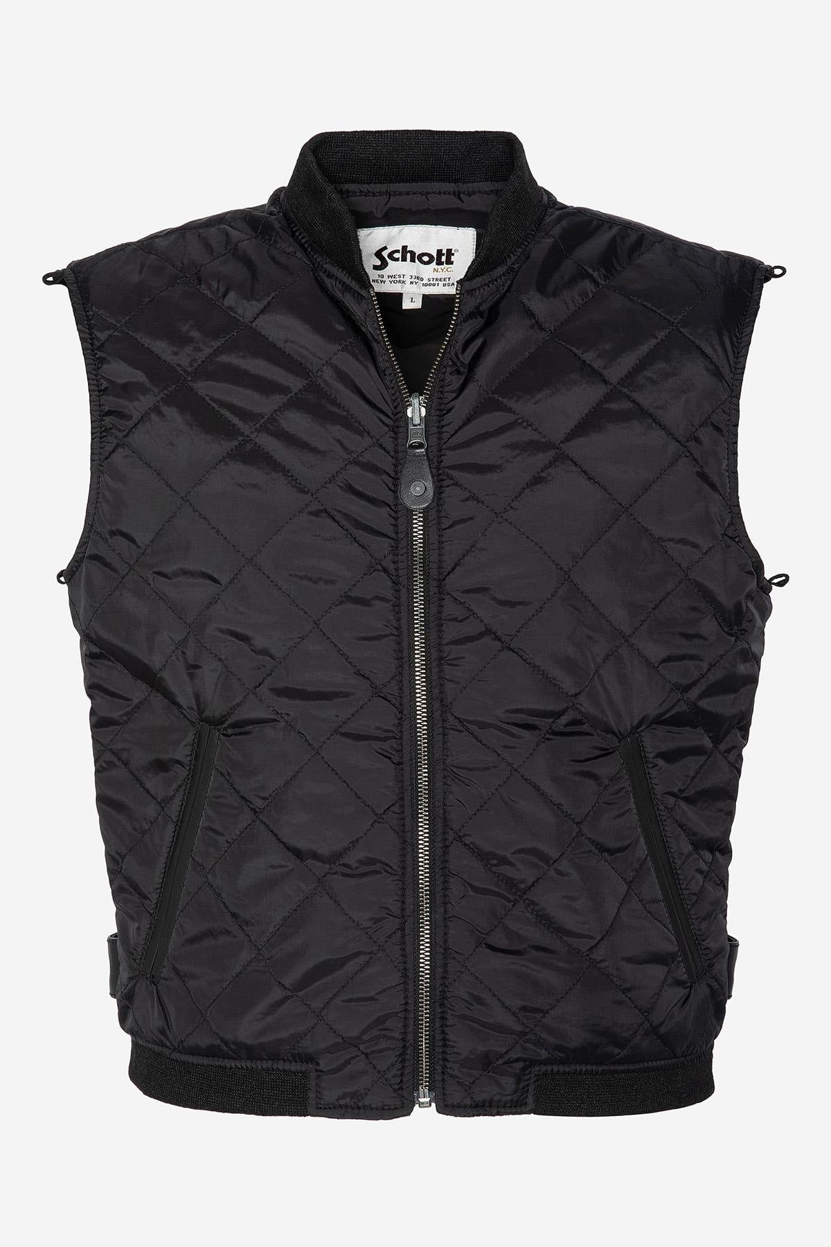 Schott's thick cowhide aviator jacket with removable shearling collar. - Image n°15