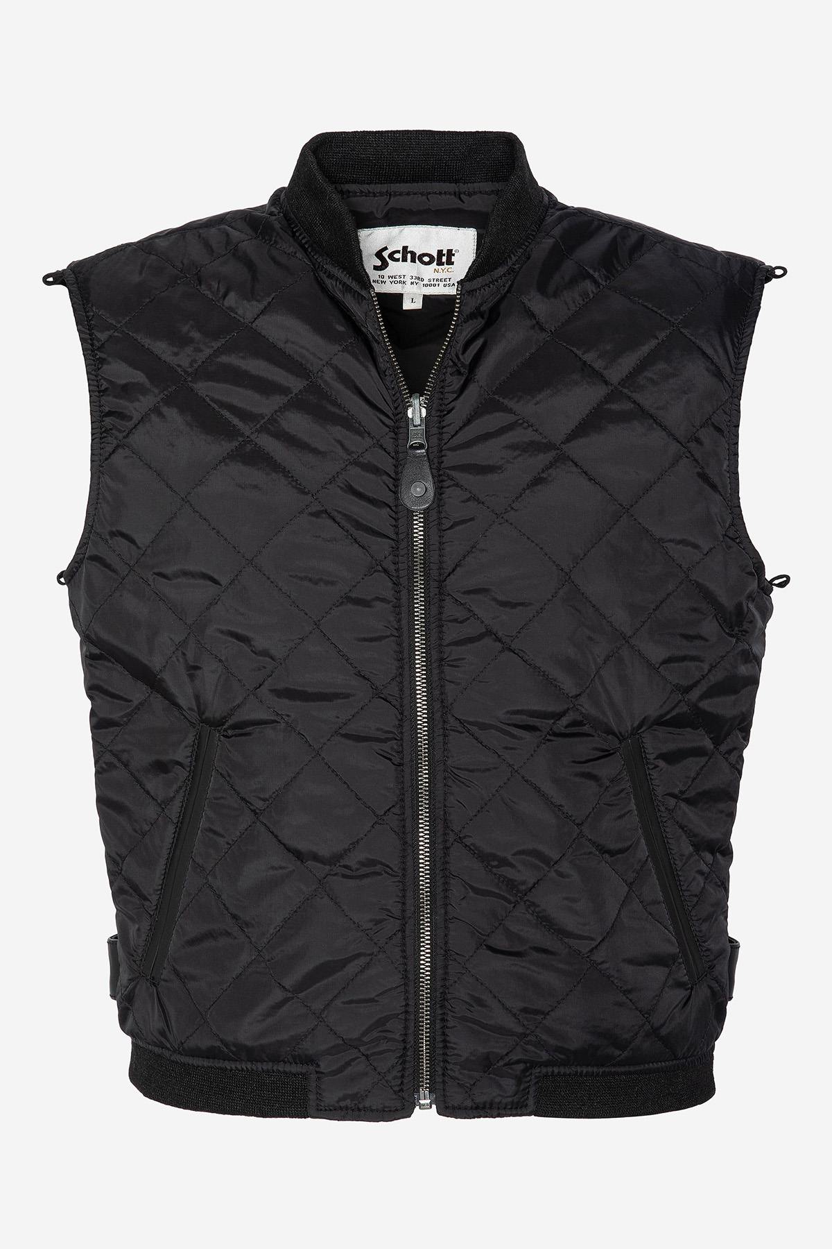 Schott's thick cowhide aviator jacket with removable shearling collar. - Image n°15