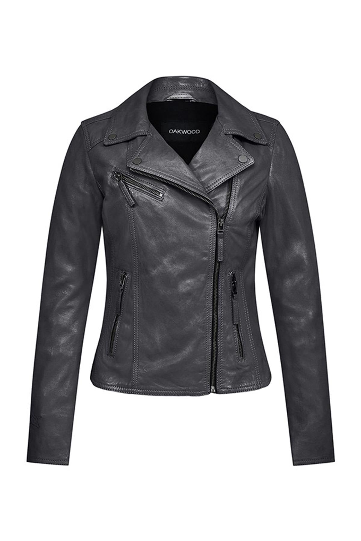 Soft black sheepskin leather jacket with a slim, perfecto fit. - Image n°4