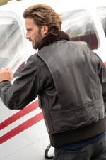 WWII G-1 aviator jacket in aged buffalo leather, robust and vintage. - Image n°6