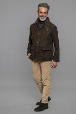 Regular-fit jacket in burnt suede goat leather, timeless and refined. - Image n°5