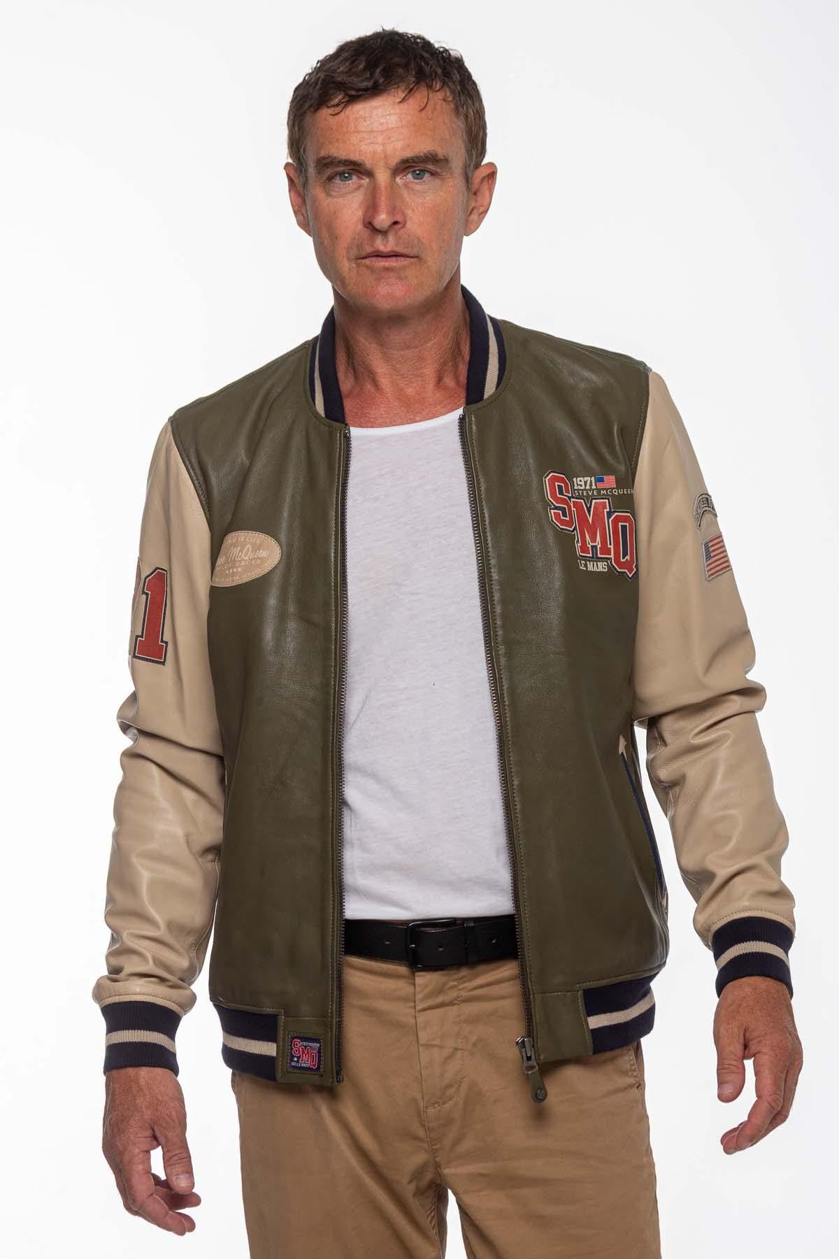 Light khaki sheepskin jacket, inspired by Steve McQueen's 'Cooler King'. - Image n°5