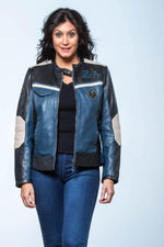 Officially licensed 24h Le Mans sheepskin jacket in royal blue. - Image n°4