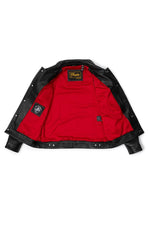 Cowhide leather jacket with shirt collar - Image n°5