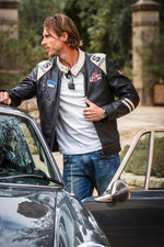Vintage black sheepskin jacket, patinated finish. Timeless, adaptable. - Image n°2