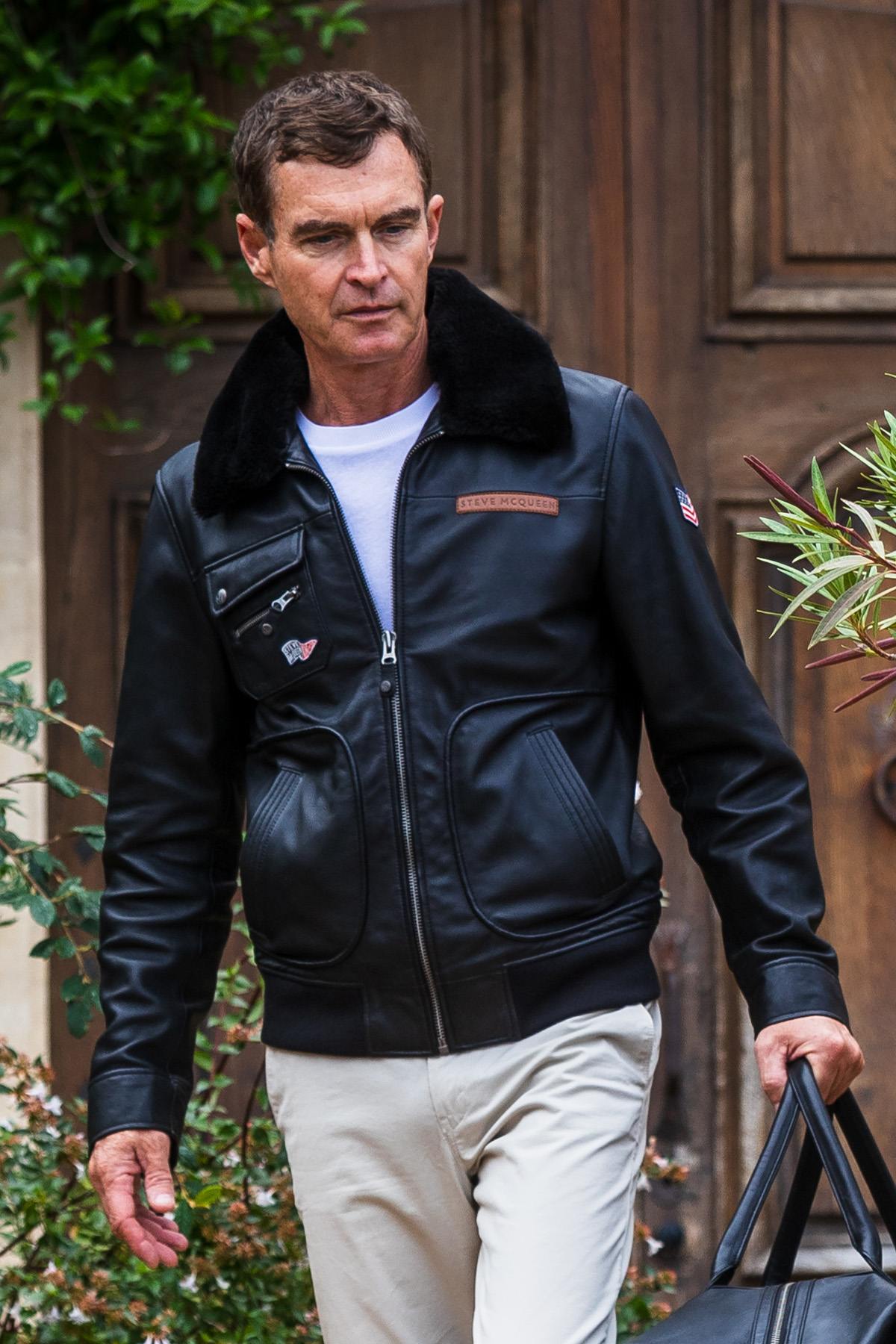 Soft, light black sheep leather jacket-Steve McQueen's iconic touch. - Image n°1