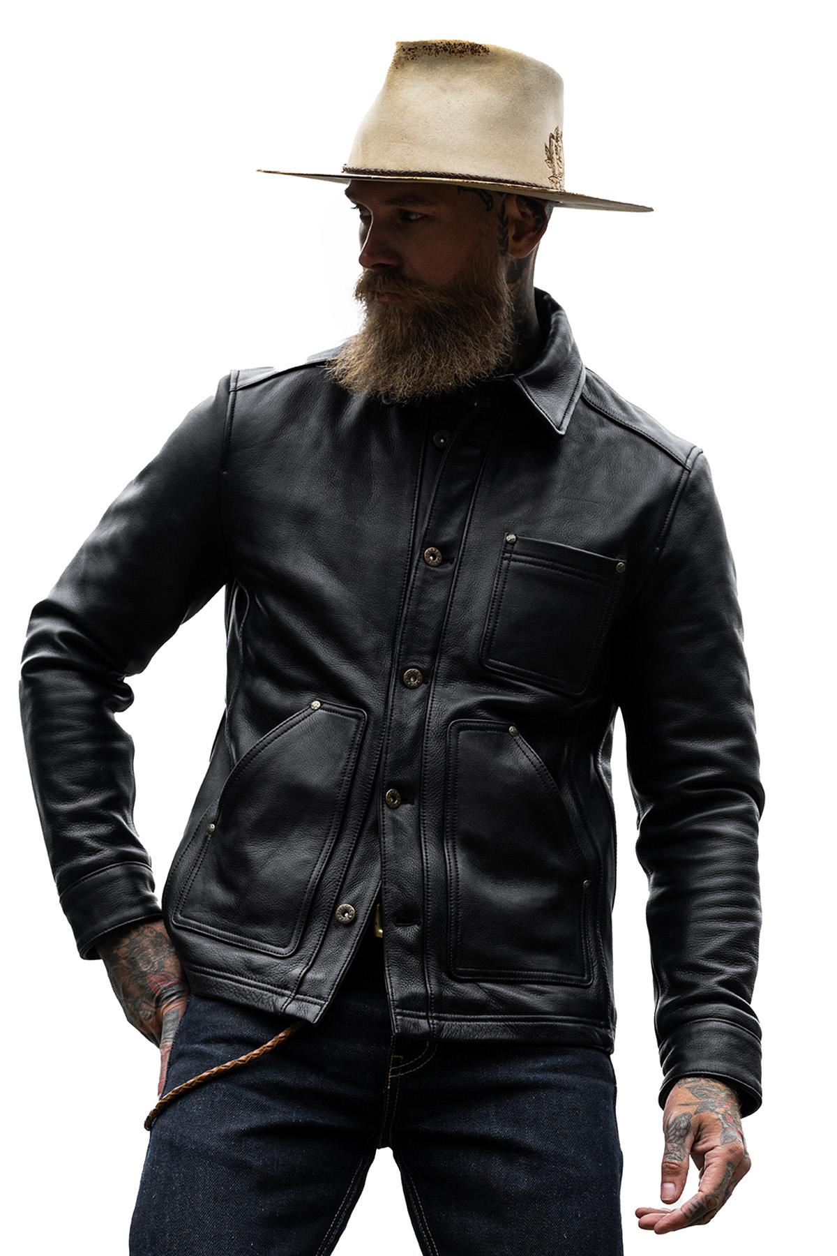 Master's roughout cowhide field jacket. Built for durability and wear. - Image n°16