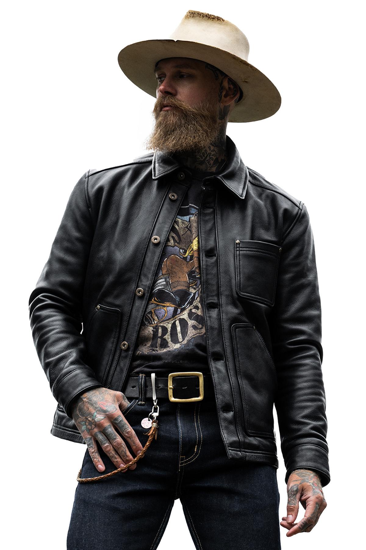 Master's roughout cowhide field jacket. Built for durability and wear. - Image n°18