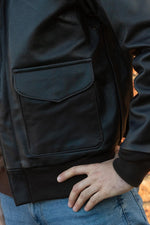 Military-grade goatskin A-2 jacket: timeless design, modern fit. - Image n°11