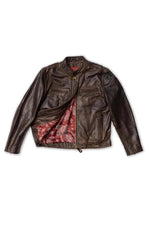 DAYTONA RUST: rust-hued buffalo leather, slim cut, lined for bikers. - Image n°9