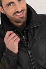 Black sheep leather jacket with biker edge and sleek, adaptable fit. - Image n°2