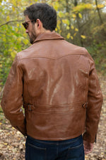 carefully crafted cognac horsehide jacket. Timeless, rugged, and refined. - Image n°4