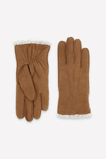 Elegant men's gloves in cork-colored suede leather - Image n°3