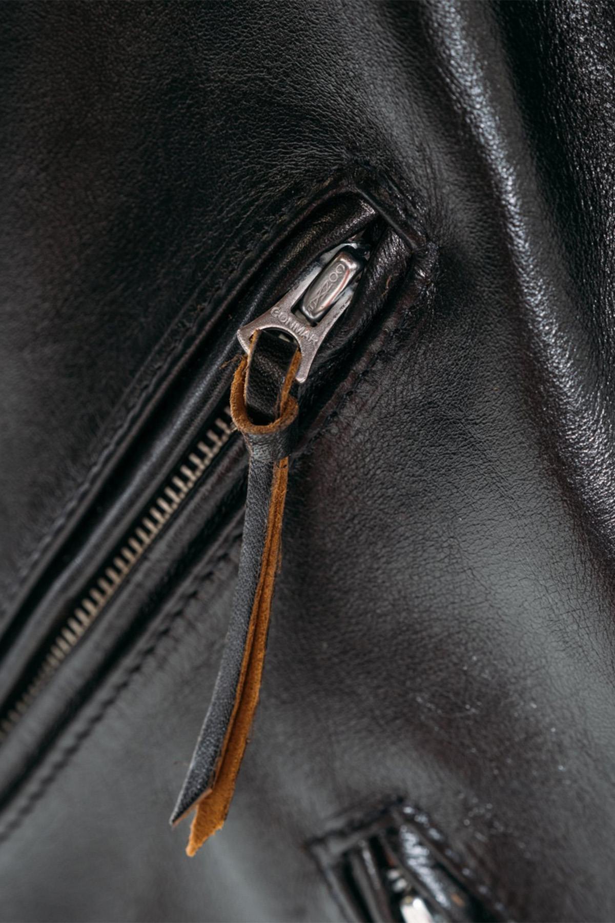 Perfecto® jacket in Shinki horsehide vegetable tanned in Japan - Image n°9