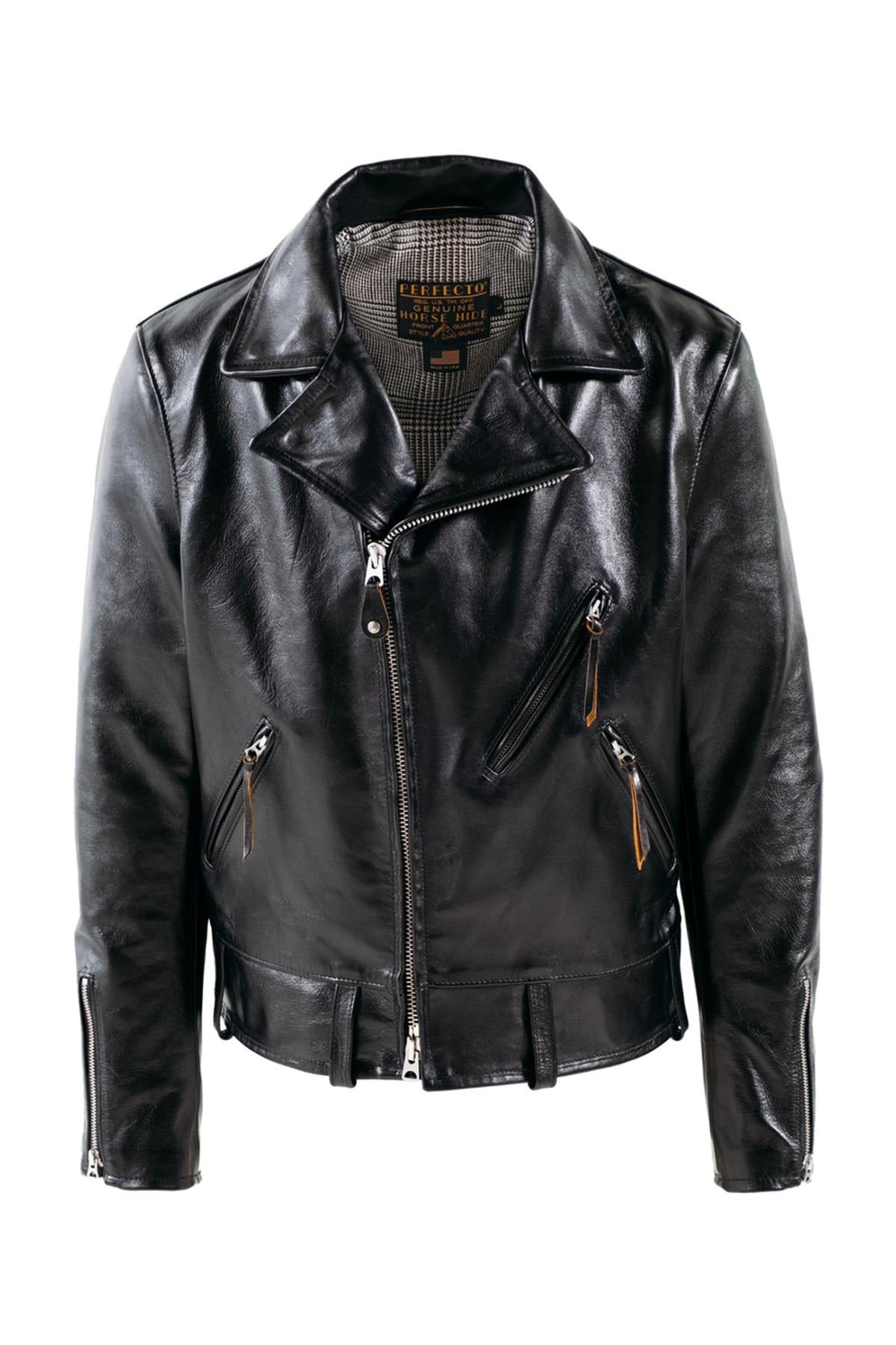 Perfecto® jacket in Shinki horsehide vegetable tanned in Japan - Image n°12