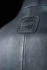 Navy sheepskin jacket with Senna's Lotus F1 patches and JPS lining. - Image n°6