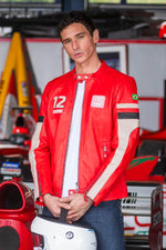 Celebrate Senna's McLaren era with this bold red lambskin jacket. - Image n°1