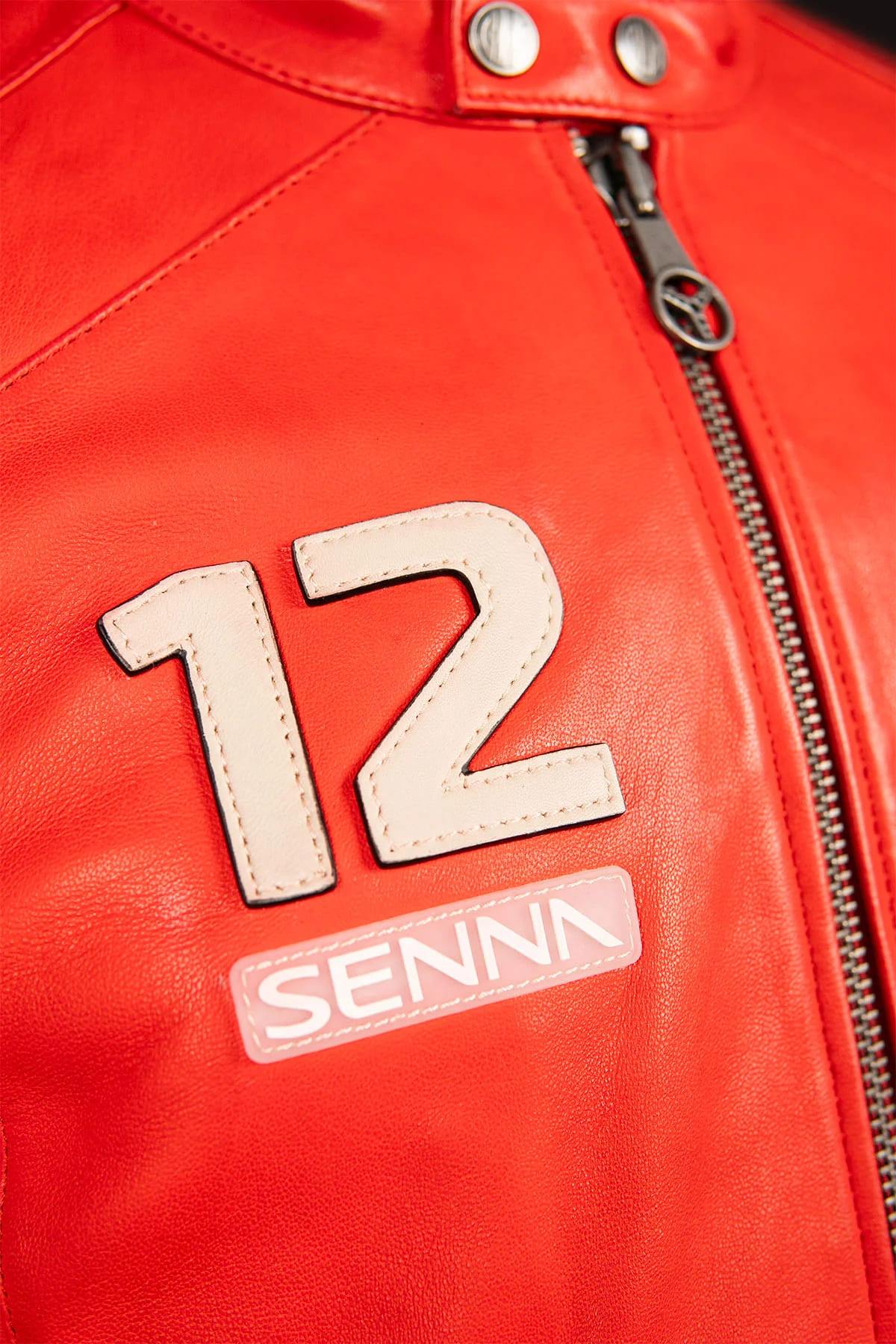 Ayrton Senna Red Leather Racing Jacket - Image n°10