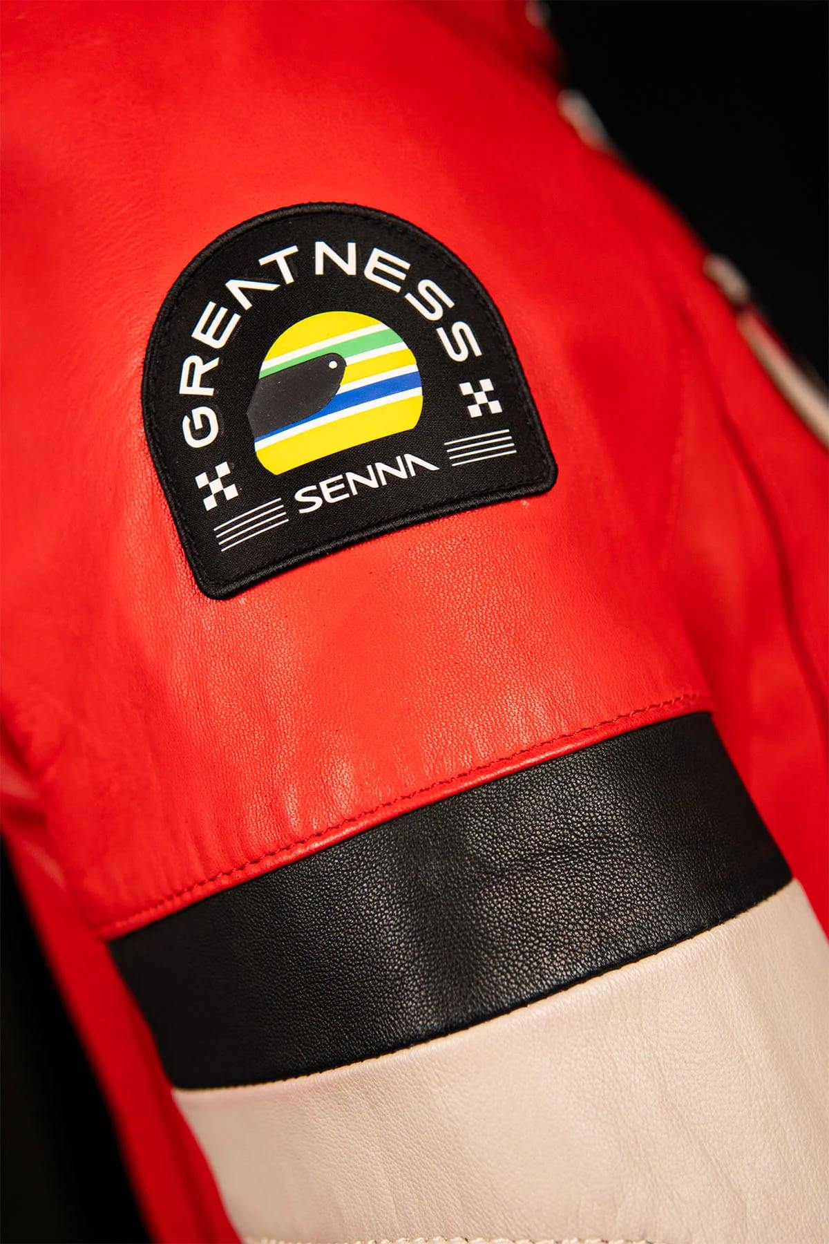 Ayrton Senna Red Leather Racing Jacket - Image n°11