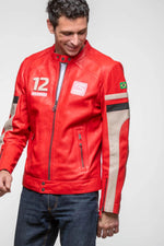 Ayrton Senna Red Leather Racing Jacket - Image n°5