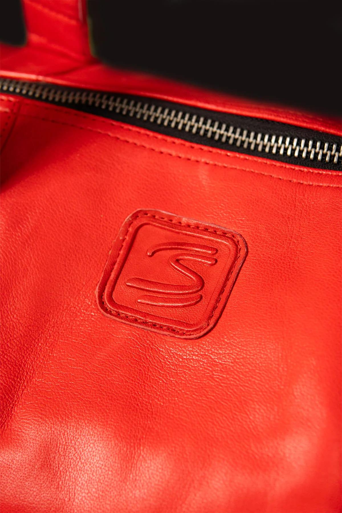 Ayrton Senna Leather Travel Bag Racing Red - Image n°12