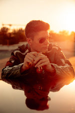 Vintage green racing leather jacket - Image n°19