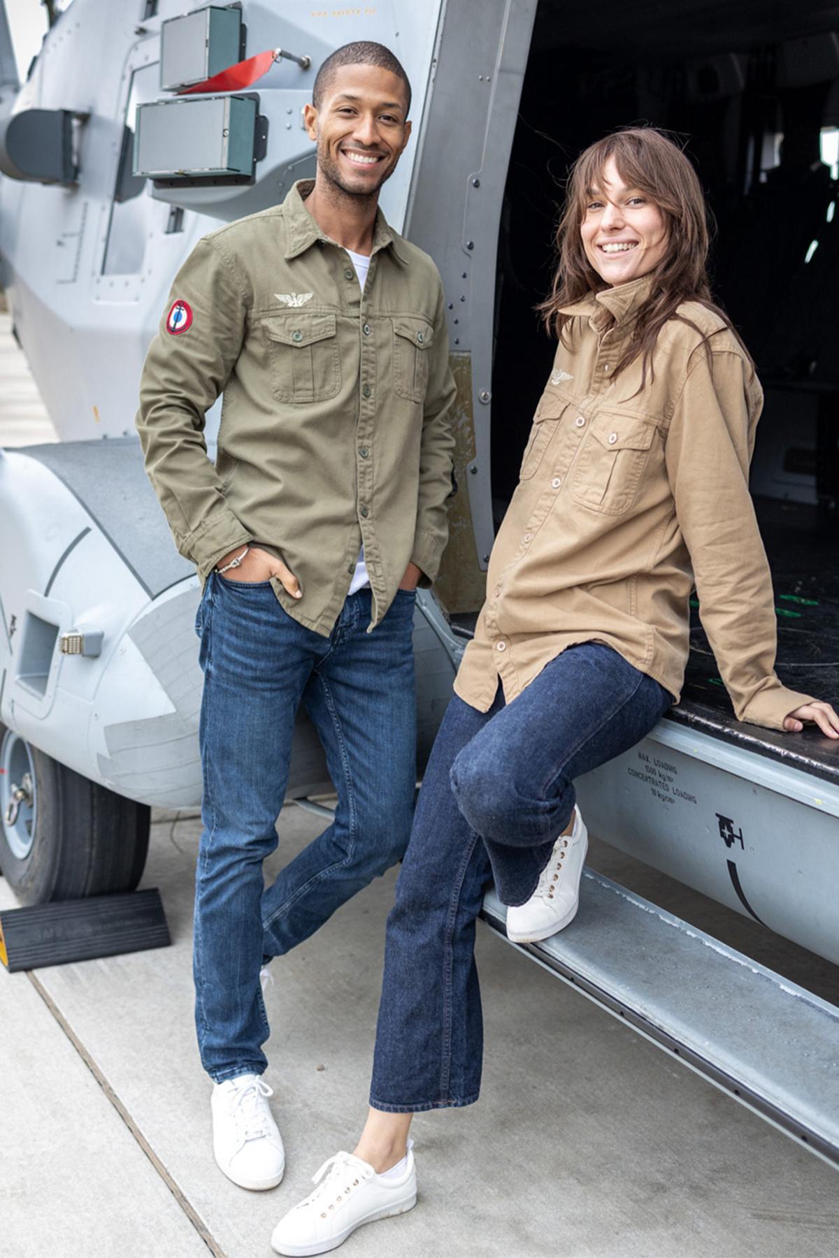 Khaki cotton overshirt - Image n°3