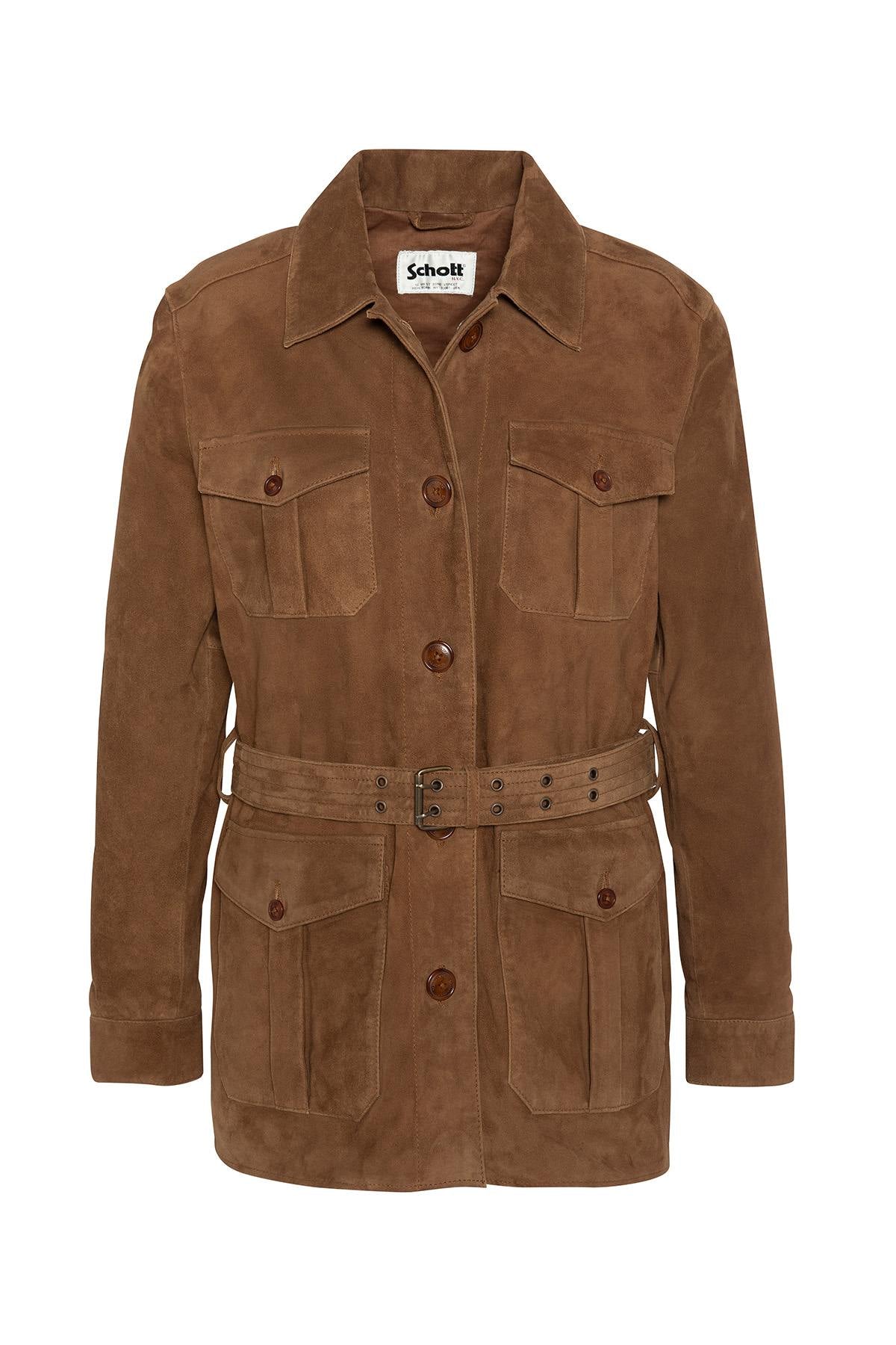 Schott's caramel goatskin safari jacket-velvety, timeless, and chic. - Image n°1