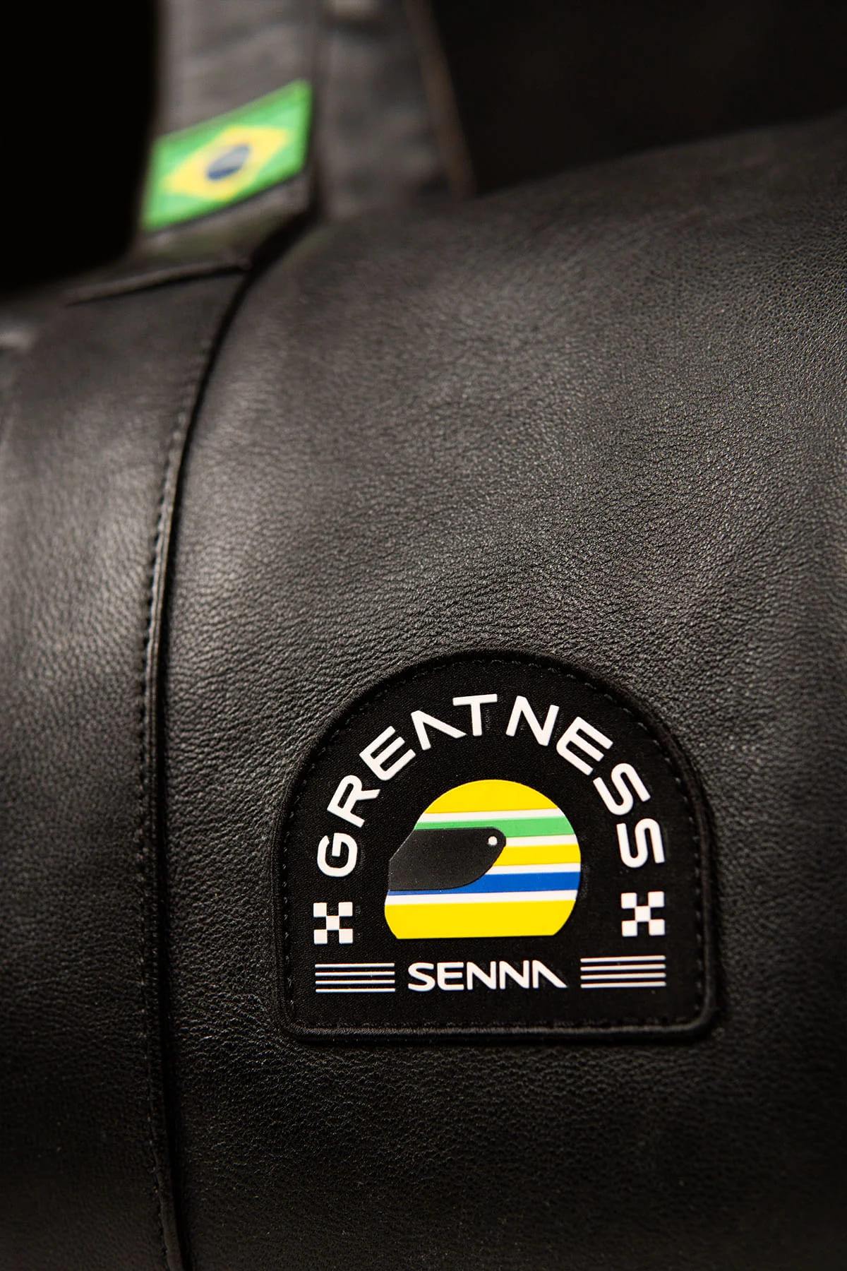 Ayrton Senna Black Leather Travel Bag - Image n°2