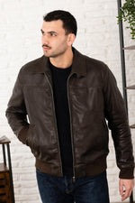Serge Pariente's used green lambsheep leather jacket. Detachable hood. - Image n°7