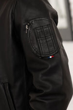 Black leather bomber jacket Patrouille de France - Image n°7