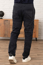 Navy blue cotton anti-G flight pants - Image n°4