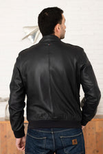 Redskins' dark navy lambskin: biker style meets Patrouille de France. - Image n°9