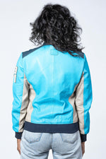 A lightweight Norse Blue sheep leather jacket, soft and versatile. - Image n°4