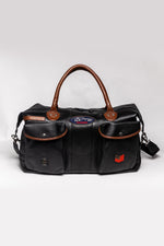 Steve McQueen 48h racing black leather travel bag - Image n°1