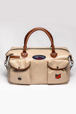 Steve McQueen 48h racing ecru leather travel bag - Image n°1