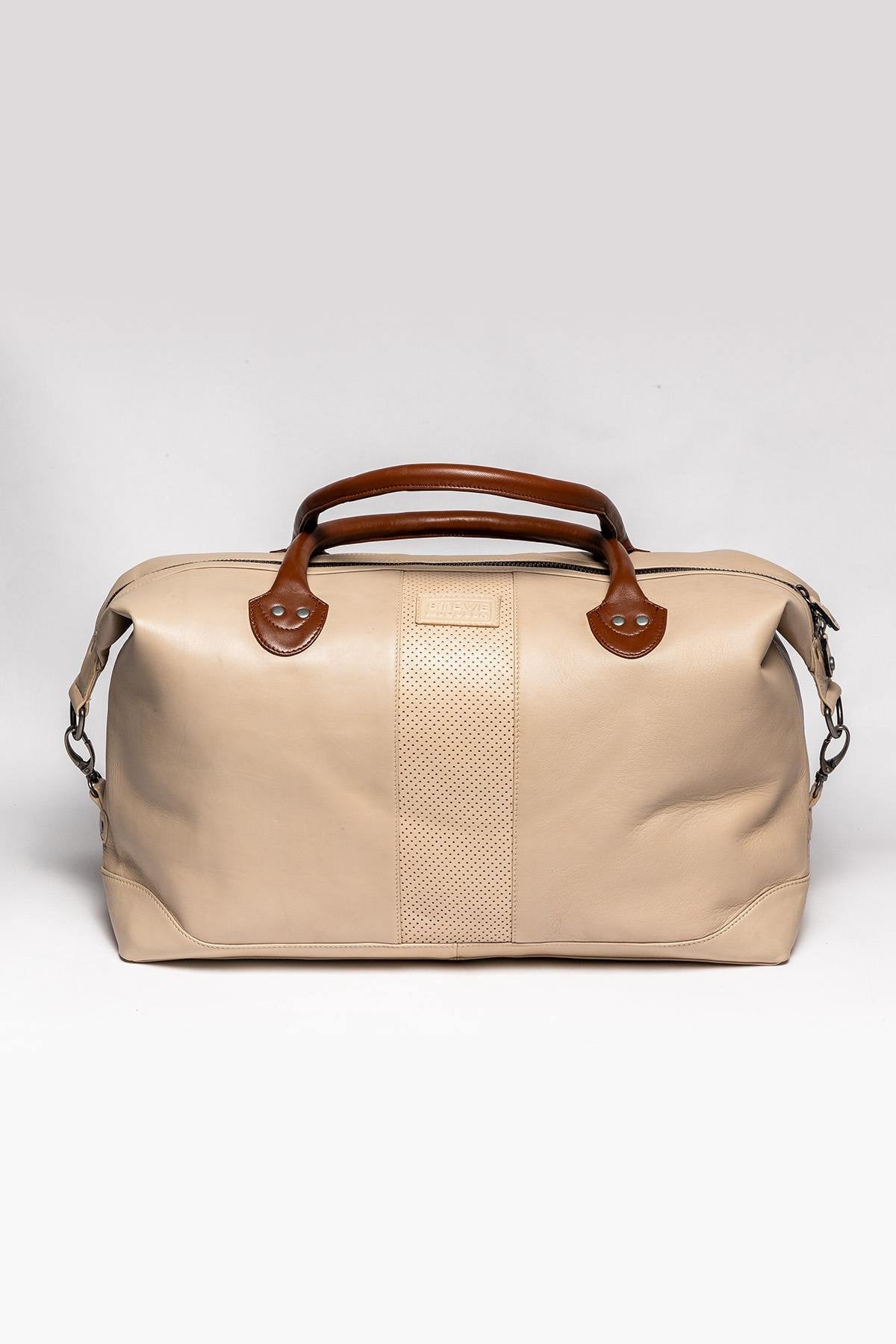 Steve McQueen 48h racing ecru leather travel bag - Image n°2